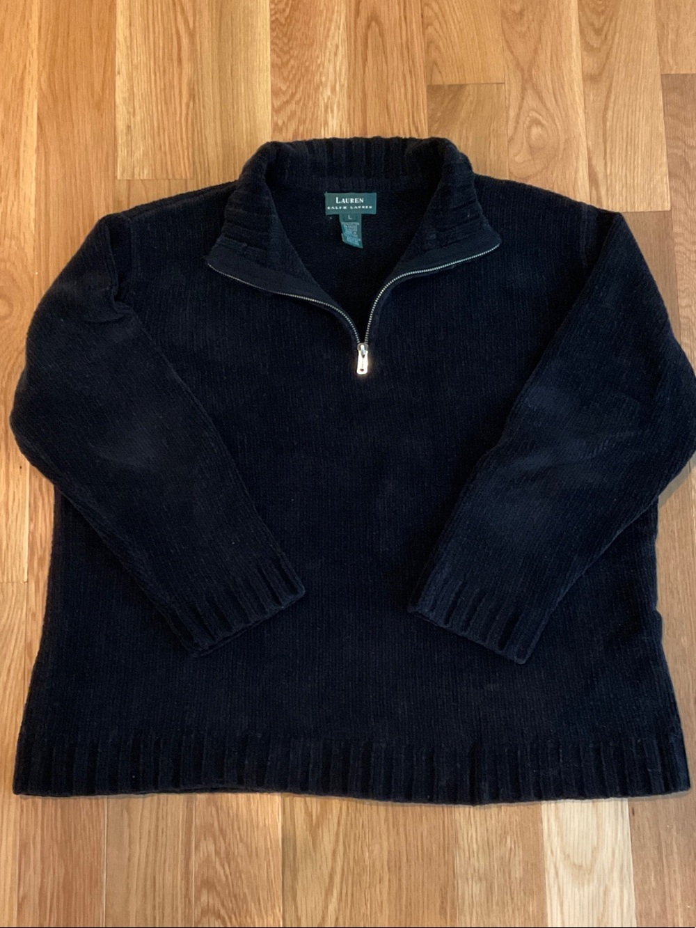 Ralph Lauren Black Half-Zip Sweater
